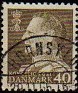 Denmark - 1961 - Kings - 40 KR - Dark Green - Denmark, Kings - Scott 388 - King Frederick IX - 0
